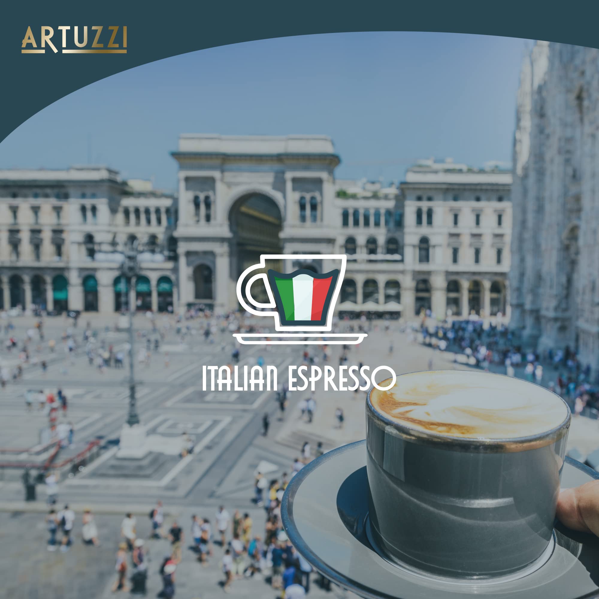 Artuzzi 60ct Decaf Espresso Pods For Nespresso Compatible Capsules Machines | Aluminum Decaffeinated Coffee Capsules I Recyclable I 100% Arabica Italian Roast