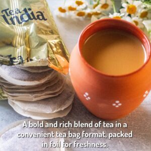 Tea India Orange Pekoe Black Tea Chai Flavorful Blend Of Black Tea & Natural Ingredients Strong Full-Bodied Traditional Indian Caffeinated Tea 216 Round Teabags