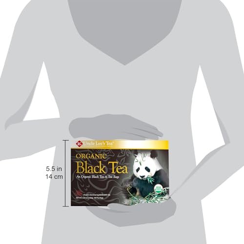 Uncle Lee’s Organic Black Tea - Premium Tea, Full-Bodied, Caffeinated Coffee Alternative, Robust Black Tea Bags, Individually Wrapped 100 Count