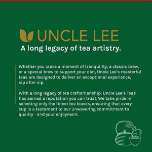 Uncle Lee’s Organic Black Tea - Premium Tea, Full-Bodied, Caffeinated Coffee Alternative, Robust Black Tea Bags, Individually Wrapped 100 Count