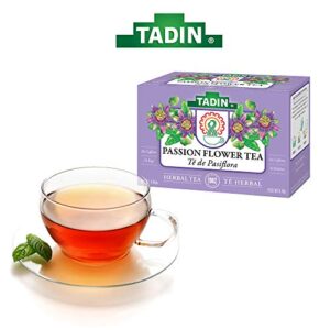 Tadin Passion Flower Herbal Tea. Caffeine Free. 0.84 oz. 24 Tea Bags. Pack of 3