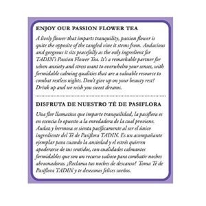 Tadin Passion Flower Herbal Tea. Caffeine Free. 0.84 oz. 24 Tea Bags. Pack of 3