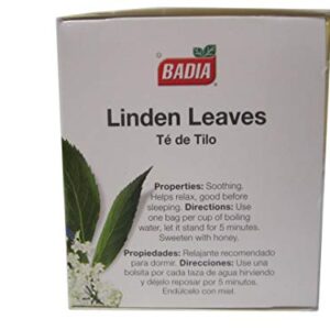 Badia Tea Bag, Linden Leaves, 25 ct Pack of 2