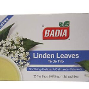 Badia Tea Bag, Linden Leaves, 25 ct Pack of 2