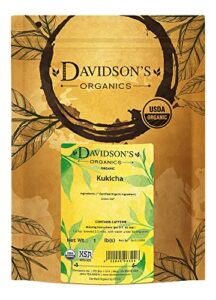 davidson's organics, kukicha, loose leaf tea, 16-ounce bag