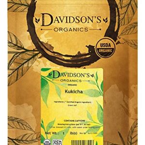 Davidson's Organics, Kukicha, Loose Leaf Tea, 16-Ounce Bag