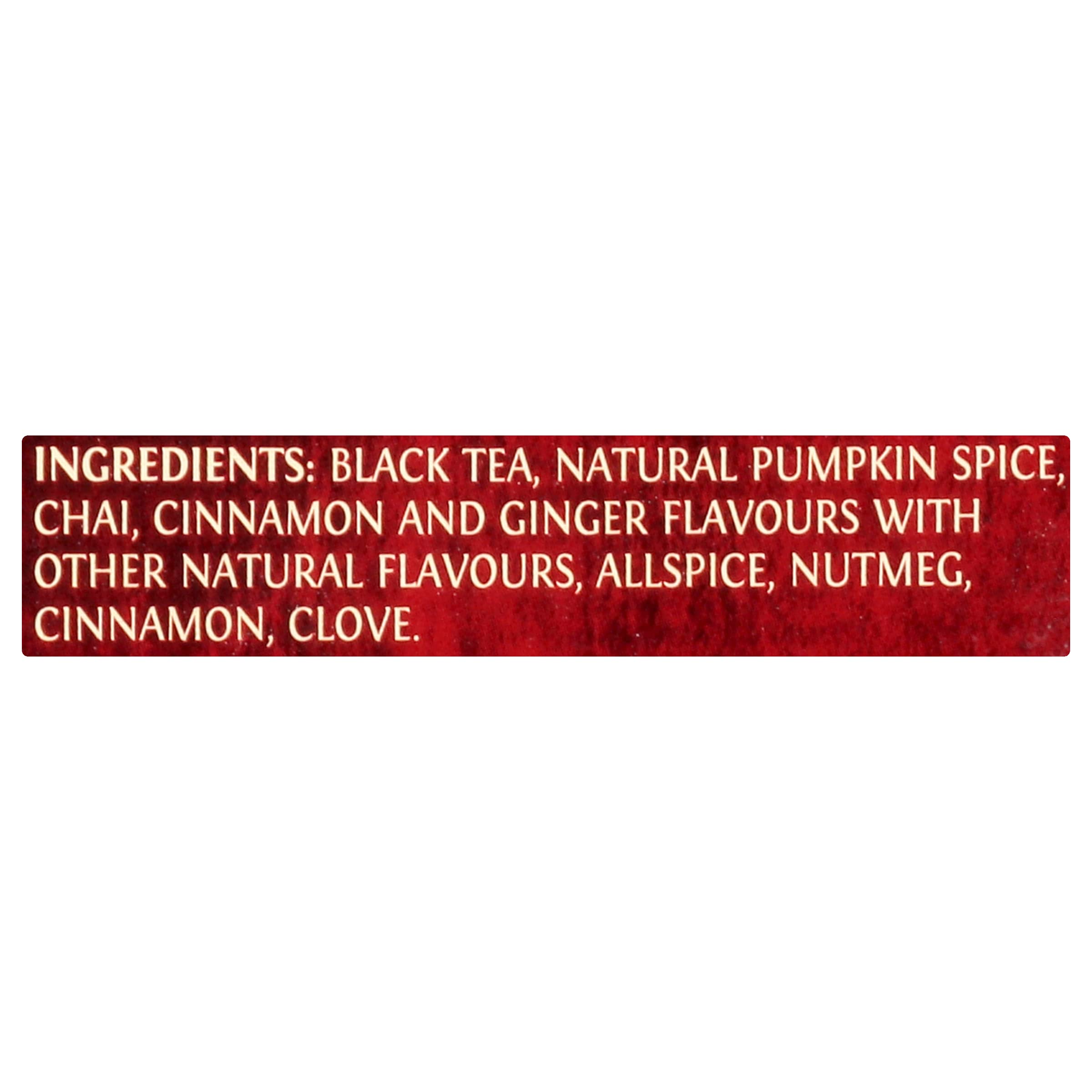 Twinings Pumpkin Spice Chai Tea, Caffeinated Black Tea Naturally Flavored with Aromatic Spices and Ginger, Tea Bags Individually Wrapped, 20 Count Ea (Pack of 2)