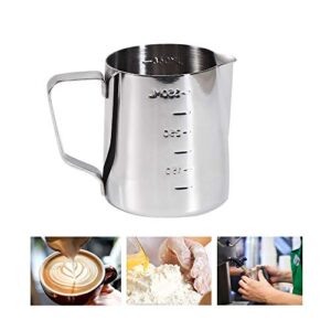 Coffee Milk Frothing Pitcher Cup with Measurement Inside Thermometer set 12oz/350ML Stainless Steel Espresso Steaming Pitcher Tool for Cappuccino Machines Espresso Pitcher Latte Art