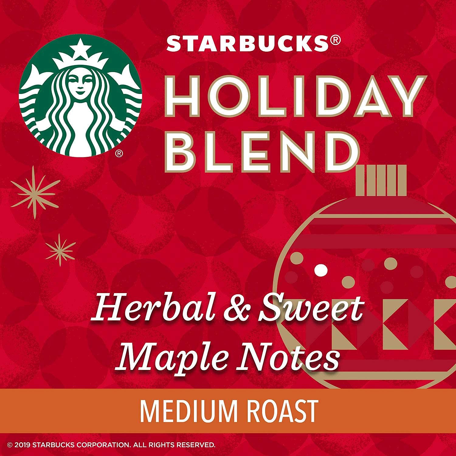 Starbucks Coffee Holiday Blend K Cup Pods, 29.2 Oz, 72 Count