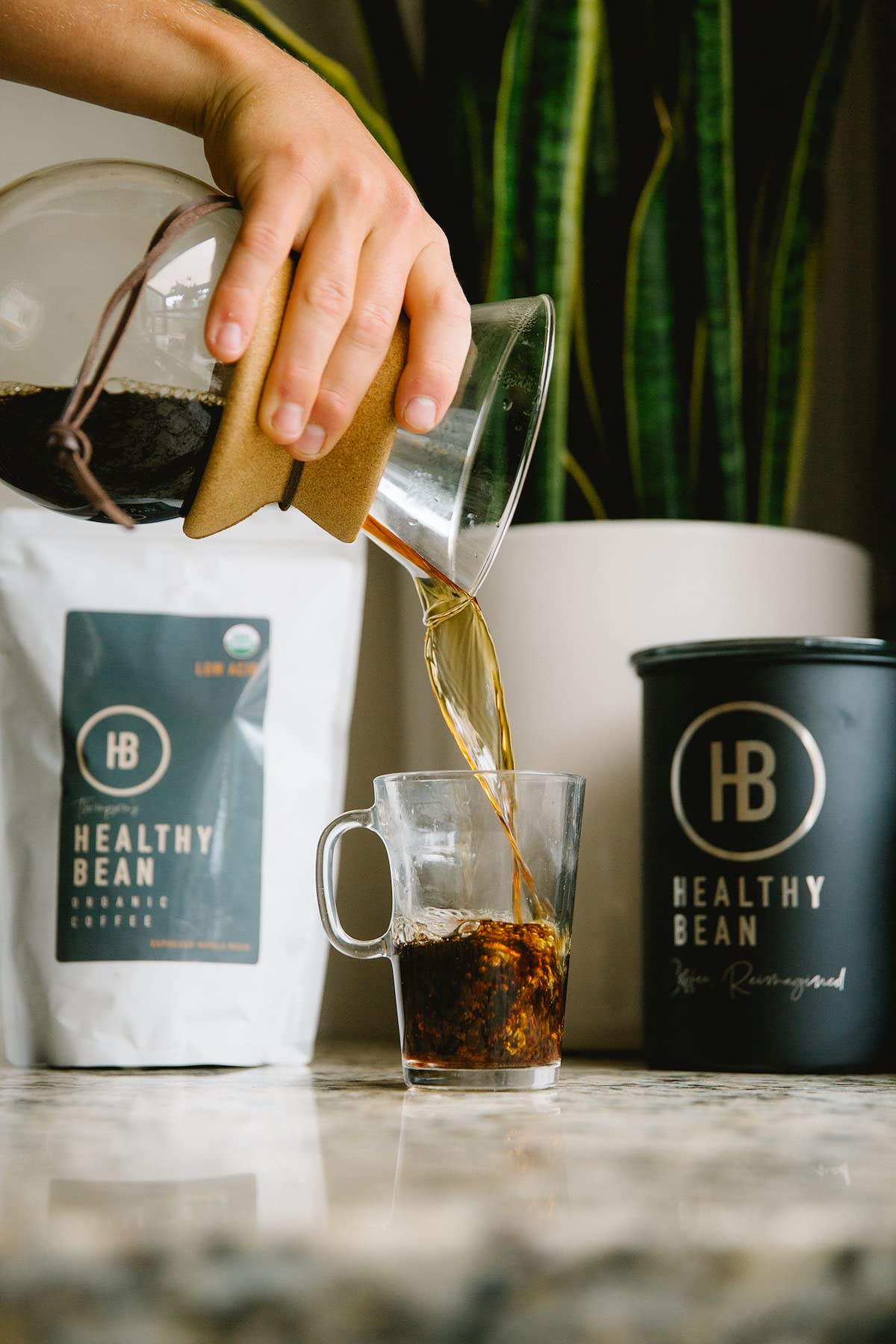 Healthy Bean Coffee - Espresso, Low Acid Coffee | Whole Bean, Organic | - 11oz.
