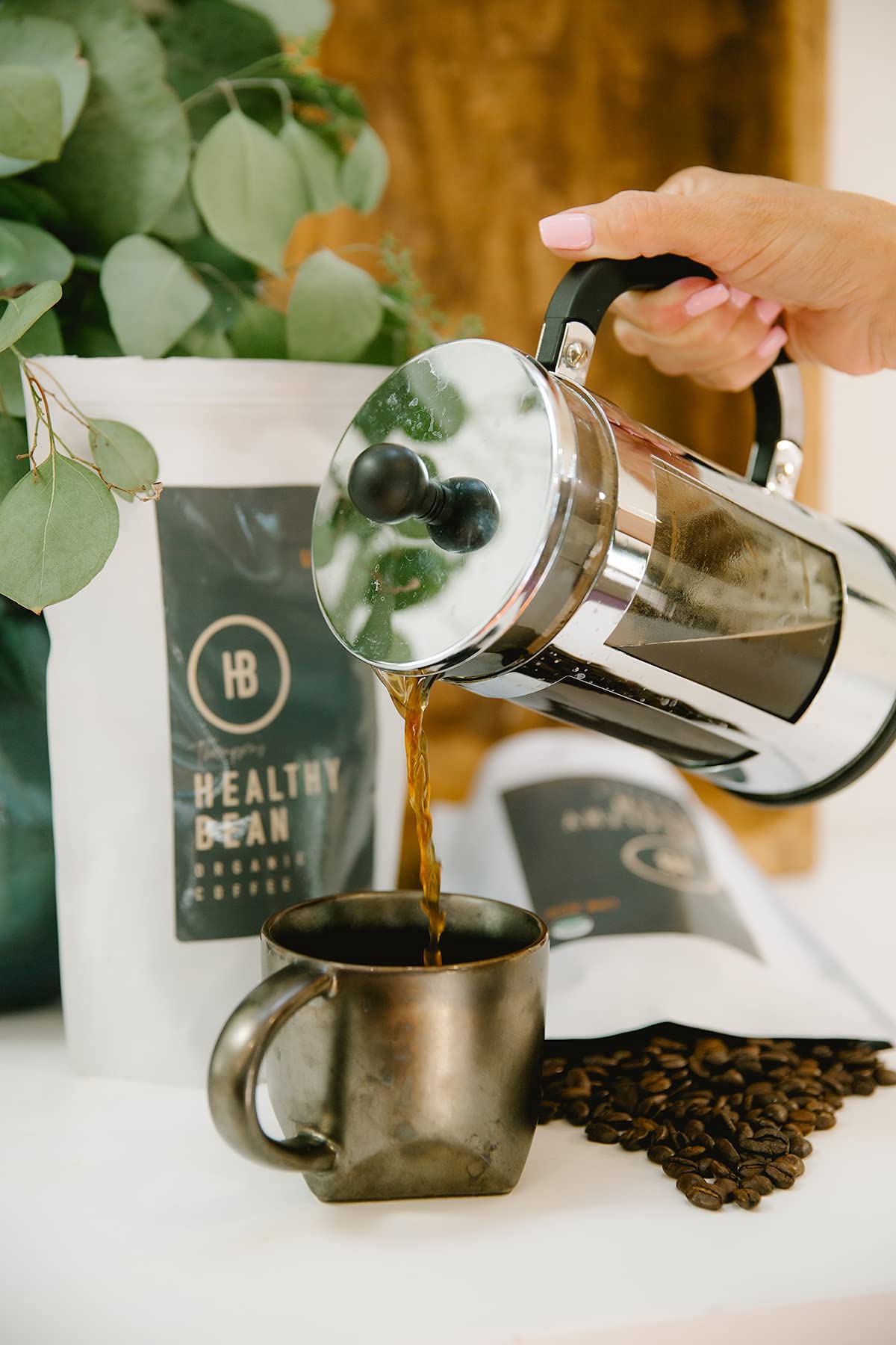 Healthy Bean Coffee - Espresso, Low Acid Coffee | Whole Bean, Organic | - 11oz.