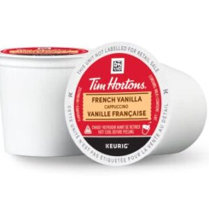 Tim Hortons French Vanilla Cappuccino Flavoured Coffee, Single Serve Keurig K-Cup Pods, 10 Count