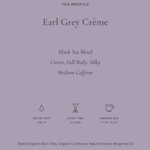 Art of Tea | Organic Earl Grey Creme Tea 2.5oz | Artisan Loose Leaf Tea Tin