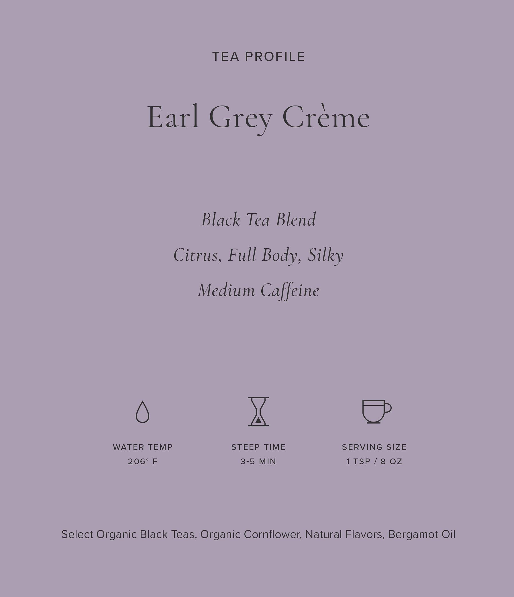 Art of Tea | Organic Earl Grey Creme Tea 2.5oz | Artisan Loose Leaf Tea Tin