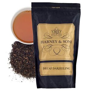 harney & sons decaf darjeeling tea | loose leaf decaf tea, 16 oz bag