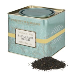 fortnum and mason british tea, breakfast blend 250g loose english tea in a gift tin caddy (1 pack)