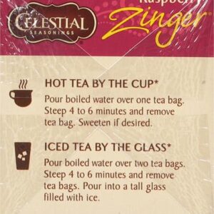 Celestial Seasonings Raspberry Zinger Tea, 20 ct