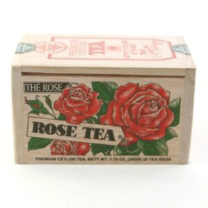 the metropolitan tea company 62wd-618b-022 rose 25 teabags in wood box