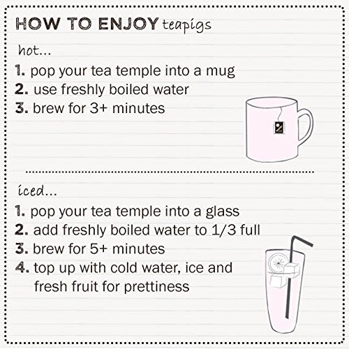 teapigs Lazy Days Lemon & Ginger Herbal Tea Bags, 15 Count, Naturally Caffeine Free Big Leaf Tea, Refreshing and Crisp