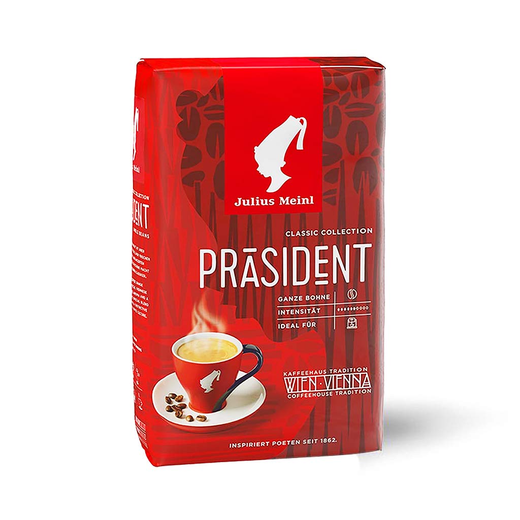 Julius Meinl: "Präsident", Classic Viennese Medium Roast Coffee Beans, 500g / 17.6oz (1)