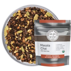 golden moon tea, masala chai tea, 181 servings, authentic original organic recipe