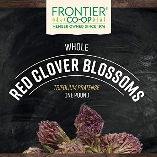 Frontier Co-op Red Clover Blossoms Whole, Kosher | 1 lb. Bulk Bag | Trifolium pratense