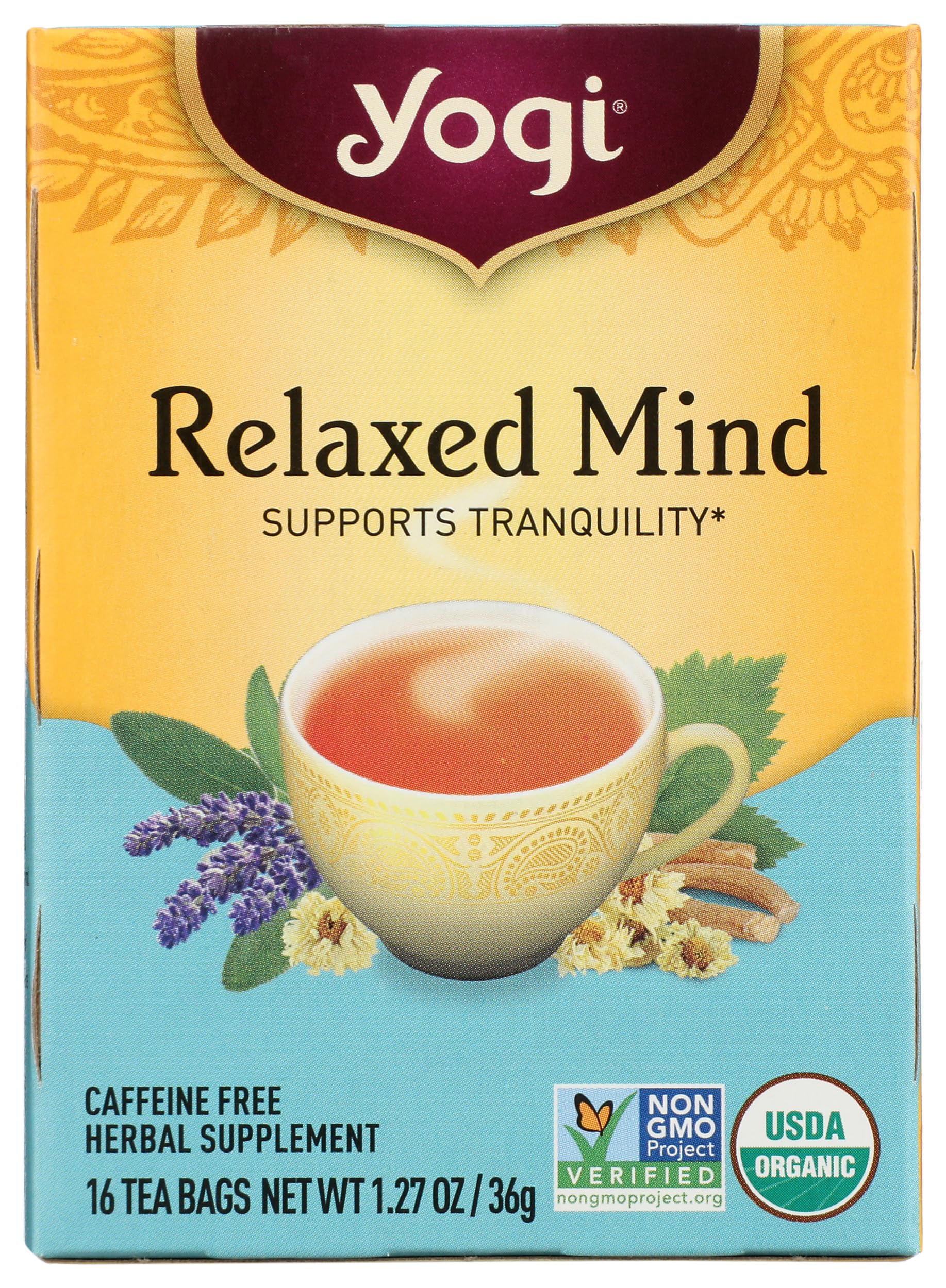 Yogi Tea, Relaxed Mind, 16 Count, Packaging May Vary