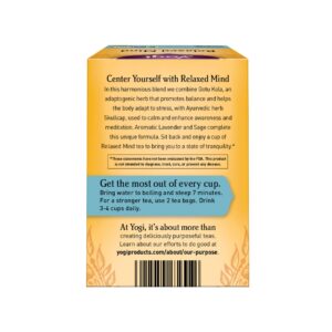 Yogi Tea, Relaxed Mind, 16 Count, Packaging May Vary