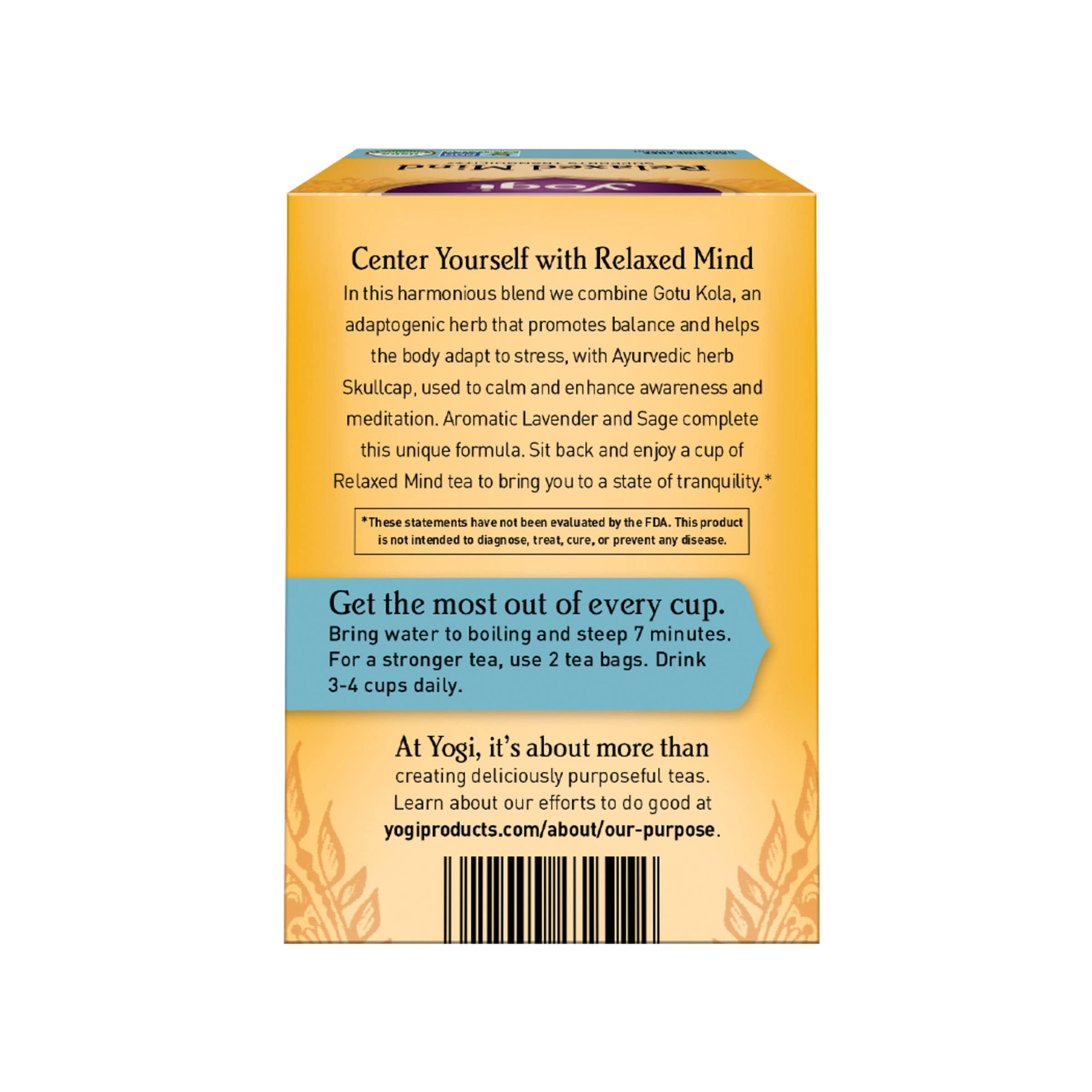 Yogi Tea, Relaxed Mind, 16 Count, Packaging May Vary