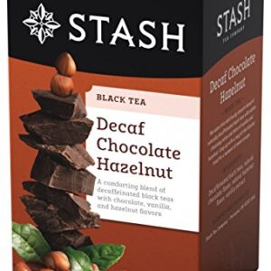 Stash Tea Decaf Chocolate Hazelnut Black Tea - Decaf, Non-GMO Project Verified Premium Tea with No Artificial Ingredients, 18 Count (Pack of 6) - 108 Bags Total