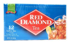red diamond all natural iced tea bags gallon size, 12 count (1)