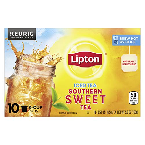 Lipton Southernn Sweet Tea K-Cups, Black Sweet Tea, 12 Pods