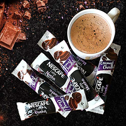 Nescafe 3 in 1 MOCHA Coffee Latte - Instant Coffee Packets - Single Serve Flavored Coffee Mix (15 Sticks)