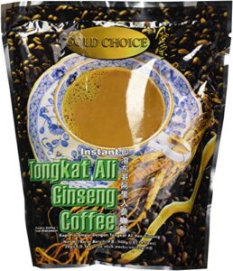 gold choice instant tongkat ali ginseng coffee, 0.7 ounce (pack of 20) (synchkg034964)