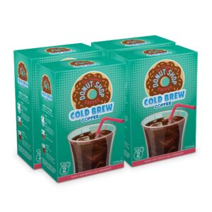 the original donut shop, cold brew coffee, coarse ground, makes 8-48oz. pitchers of real cold brew coffee, (4 boxes of 4 filters)