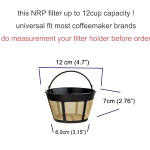 NRP 12-14cup Permanent Coffee Filter Screen Bottom Basket Replacement for Filter Coffeemaker with Large Brew Section