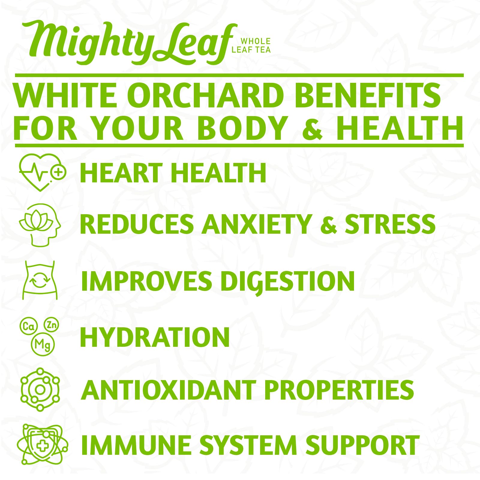 Mighty Leaf Tea White Orchard Tea Pouches, 100 Pouches