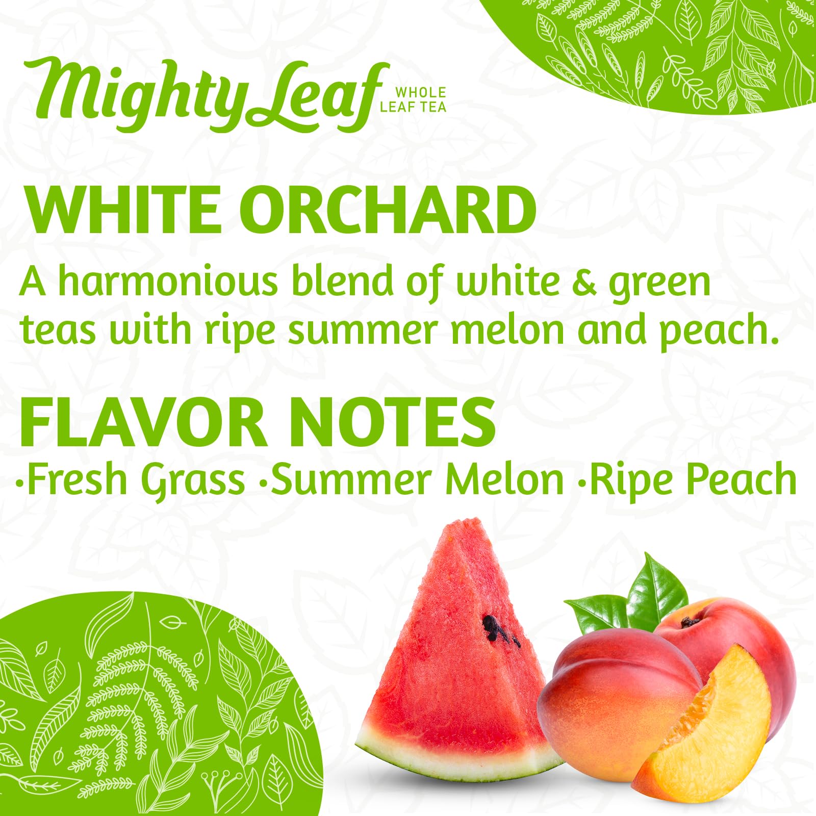 Mighty Leaf Tea White Orchard Tea Pouches, 100 Pouches