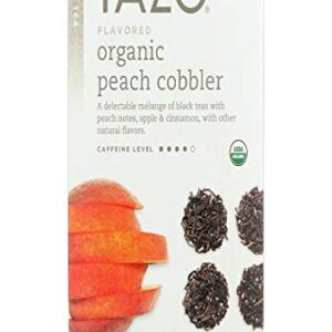 Tazo Organic Black Tea Peach Cobbler 20 Bags, 0.37 Pound