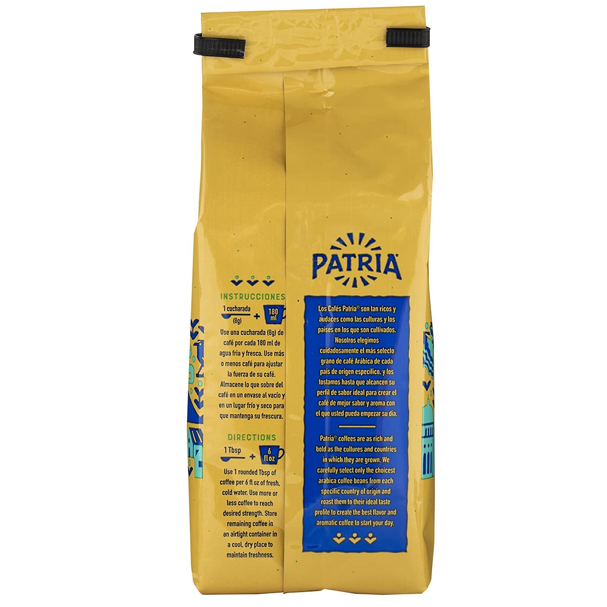 Patria El Salvador Dark Roast Ground Coffee, 12 Oz