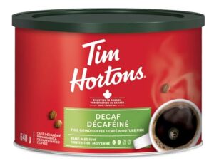 tim horton's decaf, ground coffee, 640g {imported from canada}