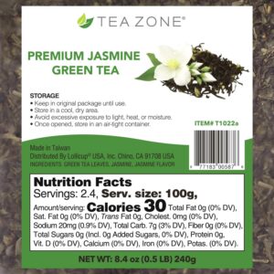 Tea Zone 8.5 oz Premium Jasmine Green Tea Bag