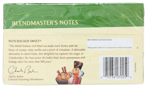 Celestial Seasonings Black Tea, Nutcracker Sweet, 18 Count