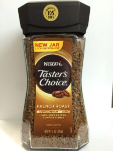new jar tasters choice french roast instant coffee, 3 bottles x 7 oz canister.