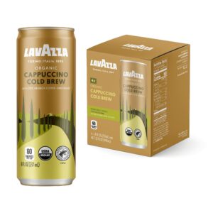 lavazza organic cappuccino cold brew coffee - (8 fluid ounce - pack of 4)