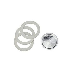 Bialetti Gasket & Filter - Moka/Dama (2 Cup), Aluminio, Color Blanco (0800002)