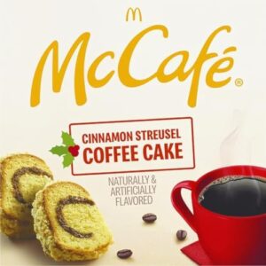 mccafe cinnamon streusel coffee cake coffee, keurig single serve k-cup pods, 12 count