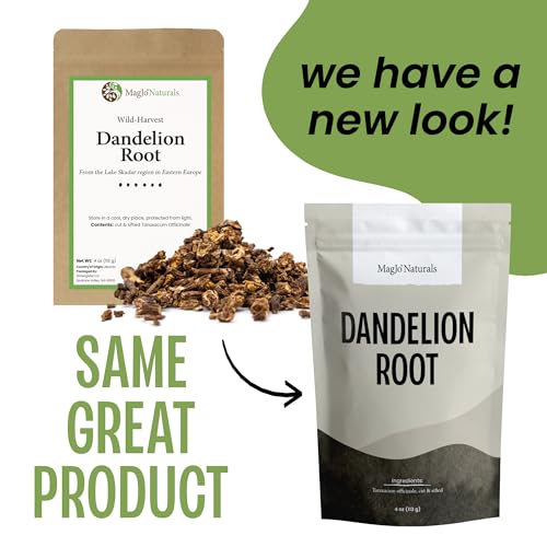 MagJo Naturals Dandelion Root, Raw, Not Roasted, Loose Tea (200+ Cups) (16 oz) 100% Wild-Crafted from Eastern Europe