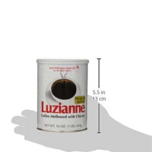 Luzianne Premium Blend Ground Coffee & Chicory, 16 Ounce Canister (Pack of 3)