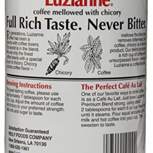 Luzianne Premium Blend Ground Coffee & Chicory, 16 Ounce Canister (Pack of 3)